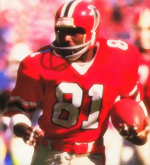 Billy _White Shoes_ Johnson Retro NFL Watercolor Art Atlanta Falcons